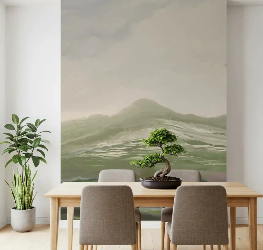 Pastoral Abstract Landscape Wall Mural
