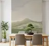 Misty Green Abstract Mountain Wall Mural 8