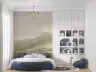 Misty Green Abstract Mountain Wall Mural 6