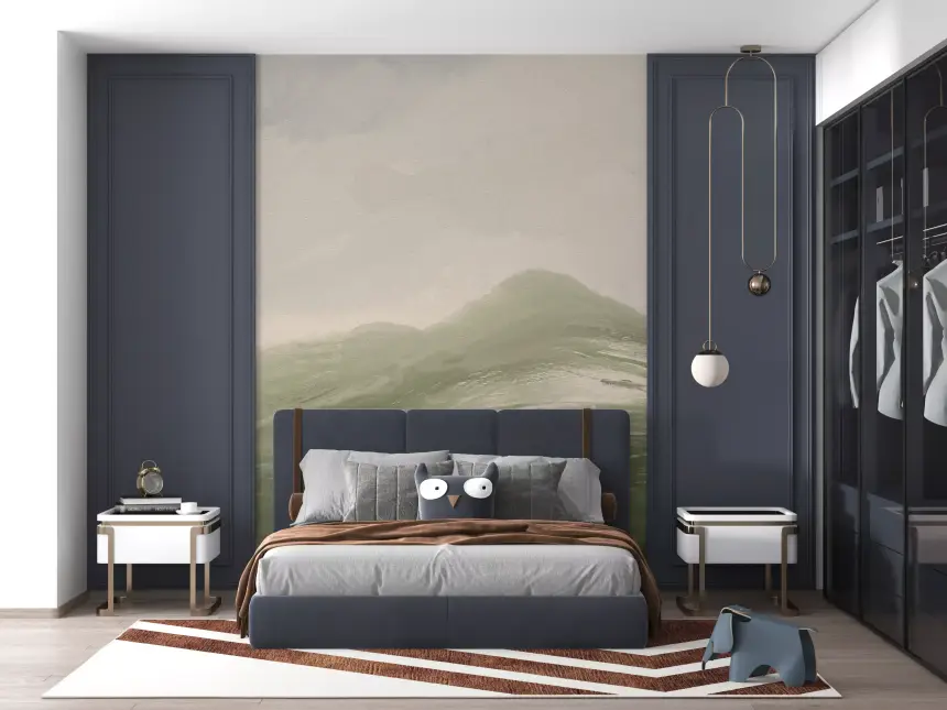 Pastoral Abstract Landscape Wall Mural