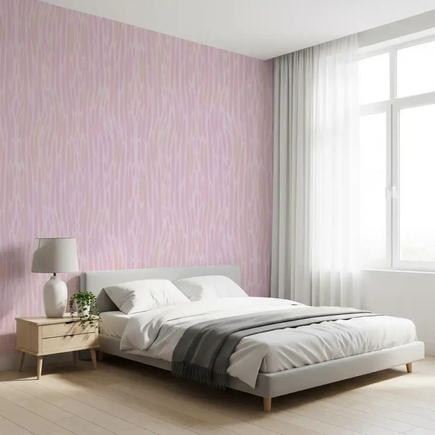 Ethereal Blush Strokes Watercolor Pink Wallpaper