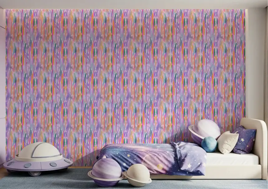 Multicolor Rainbow Chromatic Flow Pattern Wallpaper