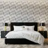 Grey Geometric Teardrop Pattern Wallpaper 7