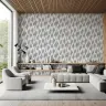 Grey Geometric Teardrop Pattern Wallpaper 6