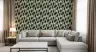 Contemporary Dark Green Geometric Pattern Wallpaper 7