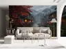 Misty Japanese Village Street Wall Mural 8