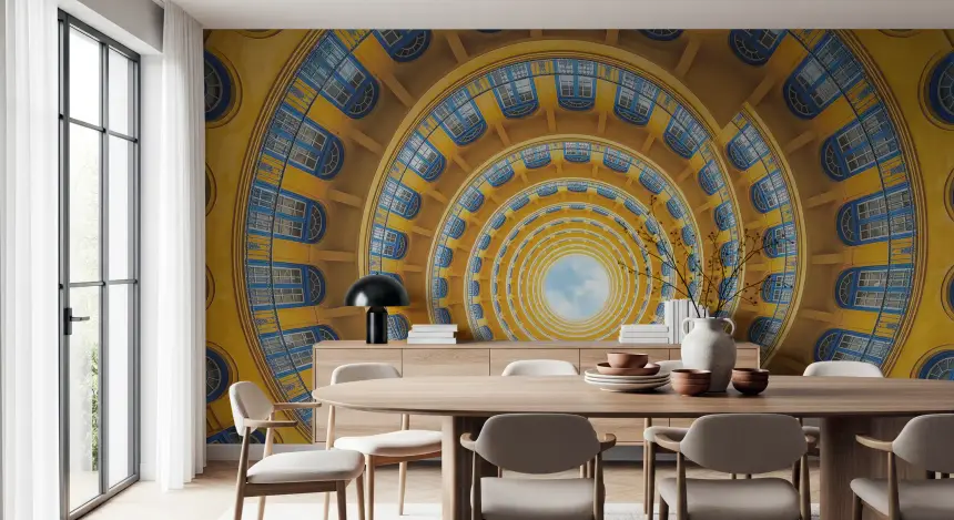Golden Spiral Perspective Wall Mural