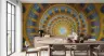 Vibrant Architectural Spiral Building Wall Mural 7