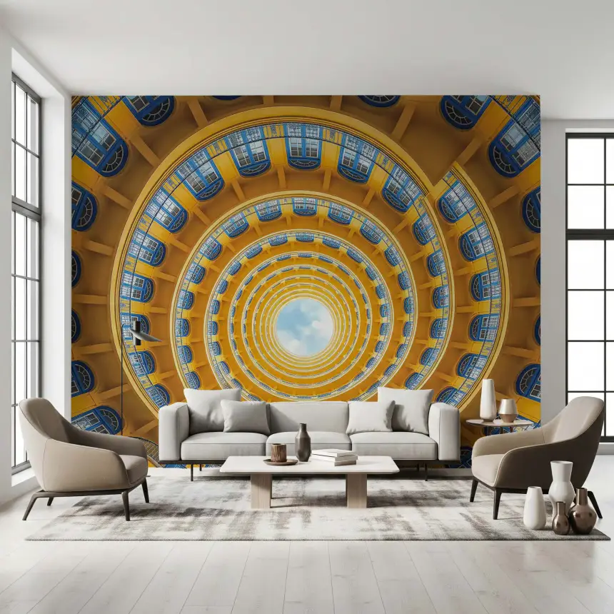 Golden Spiral Perspective Wall Mural