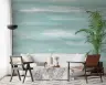 Aqua Horizon Abstract Wall Mural 6