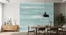 Aqua Horizon Abstract Wall Mural 7