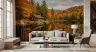 Autumn Lakeside Cabin Wall Mural 7