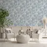 Blue Seashell and Coral Pattern Wallpaper 6