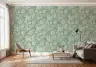 Seashell and Coral Patterned Aqua Wallpaper 6