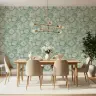 Seashell and Coral Patterned Aqua Wallpaper 8
