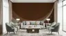 Textured Brown Abstract Wave Pattern Wall Mural 7