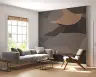 Earthy Tones Abstract Organic Shapes Wall Mural 8