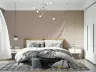 Modern Subtle Wave Textured Beige Wallpaper 7