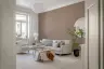 Modern Subtle Wave Textured Beige Wallpaper 8