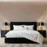 Modern Subtle Wave Textured Beige Wallpaper 6