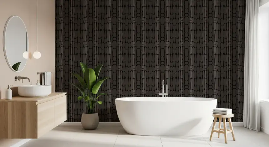 Black Textured Stone Abstract Shapes Wallpaper