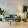 Subtle Botanical Line Art Wallpaper in Soft Green 6