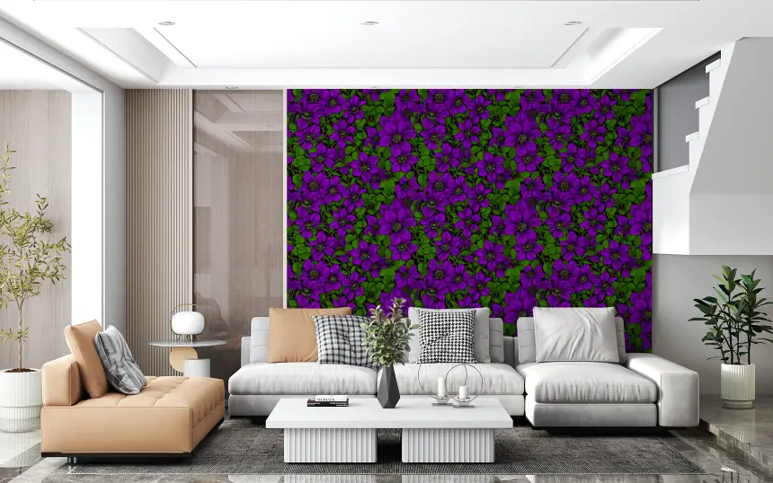 Purple Clematis Vine Wallpaper