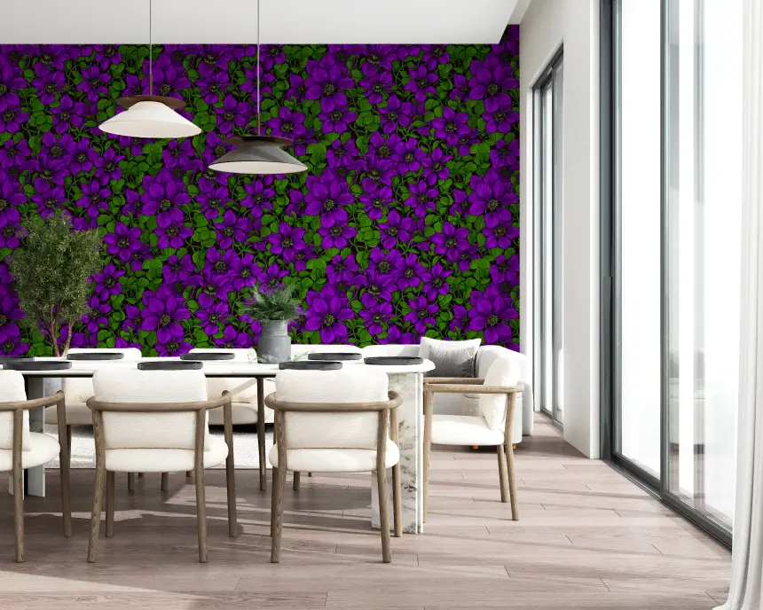 Purple Clematis Vine Wallpaper