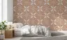 Terracotta Diamond Geometric Pattern Wallpaper 7