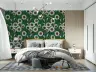 Botanical Daisy Print Emerald Green Wallpaper 6