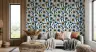 Vibrant Blue Daisy Floral Pattern Wallpaper 8