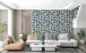Vibrant Blue Daisy Floral Pattern Wallpaper 6