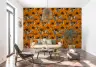 Vibrant Orange Poppy Floral Pattern Wallpaper 6