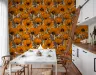 Vibrant Orange Poppy Floral Pattern Wallpaper 8