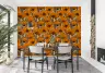 Vibrant Orange Poppy Floral Pattern Wallpaper 7