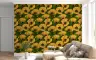 Vintage Yellow Poppy Floral Wallpaper 6