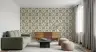 Elegant Olive Green Scallop Pattern Wallpaper 8