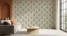 Elegant Olive Green Scallop Pattern Wallpaper 7