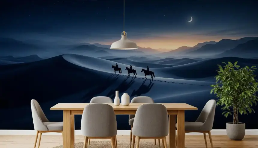 Desert Riders: Twilight's Horizon Wall Mural