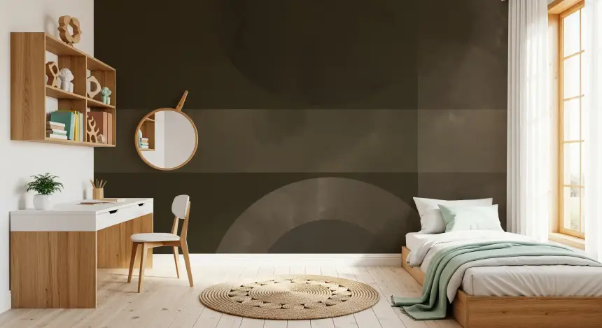 Muted Horizon Geometry Abstract Shapes Wall Mural