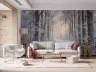 Misty Winter Forest Sunlight Wall Mural 6