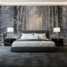 Misty Winter Forest Sunlight Wall Mural 8