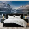 Winter Lake and Mountain Pier Wall Mural 6