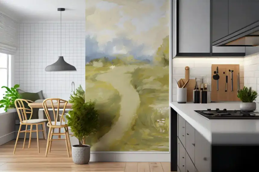 Soft Countryside Painting Oil Impressionism Wall Mural