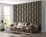 Modern Distressed Stripe Textured Brown Wallpaper 8