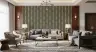 Earthy Green Abstract Textured Stripe Wallpaper 6