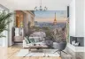 Romantic Paris Sunset Balcony Wall Mural 6