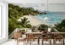 Tropical Beach Steps to Turquoise Shore Wall Mural 5