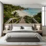 Tropical Beach Steps to Turquoise Shore Wall Mural 7