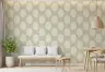 Oval Dot Patterned Green Wallpaper 7
